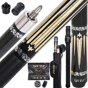 CUEELF Pool Cue Stick ، Billiard Cue Sticks with Hard Case ، Professional Billiard Pool Cue Stick 19.5 / 20/21 oz Pool Stick