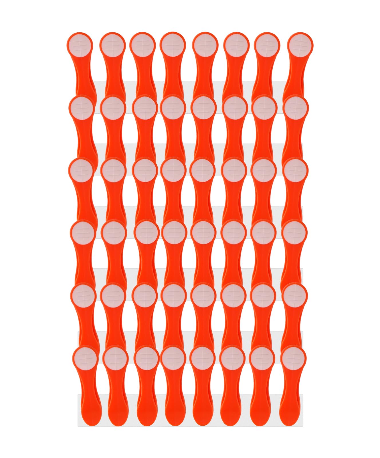 trendfinding 48 Clothes Pegs Laundry Clips with Stainless Steel Compression Springs and Soft Touch Orange White