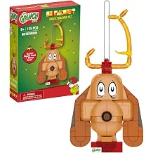 Brickcraft The Grinch Max the Dog Decoration Building Set 135 Pieces, Hanging Ornament with Antler, Display Stand & String Included, Dr. Seuss Holiday Collectible, Xmas Gift for Adults & Fans