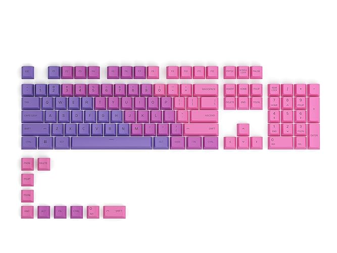 GPBT Dye Sublimated Keycaps (Nebula) - Thick PBT Plastic 114 Keycap Set for 100% Full Size, 85% 80% TKL, 60% Compact, 75% Mechanical Keyboards - Nebula