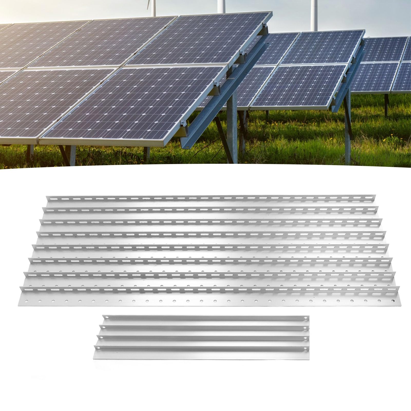 Domary Regulowany Uchwyt do Montażu Uchylnego Panelu Słonecznego 41 Cali Silna kompatybilność Trwały do ​​garaży dla Samochodów Kempingowych Lekki Stop Aluminium