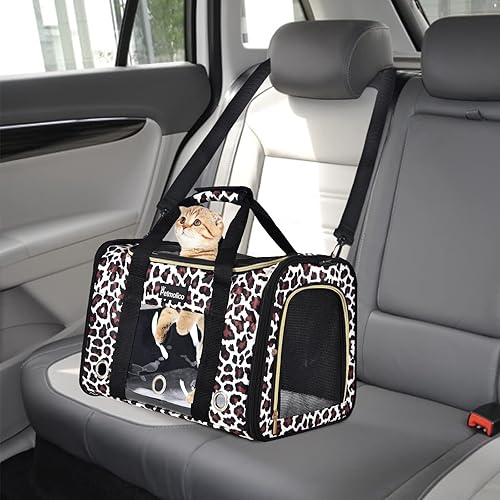 Miniatura 64 de Petmolico Transportador para gatos Bolsa para mascotas de lados suaves para gatos pequeños y medianos, cachorros, 16 libras, transportador de viaje