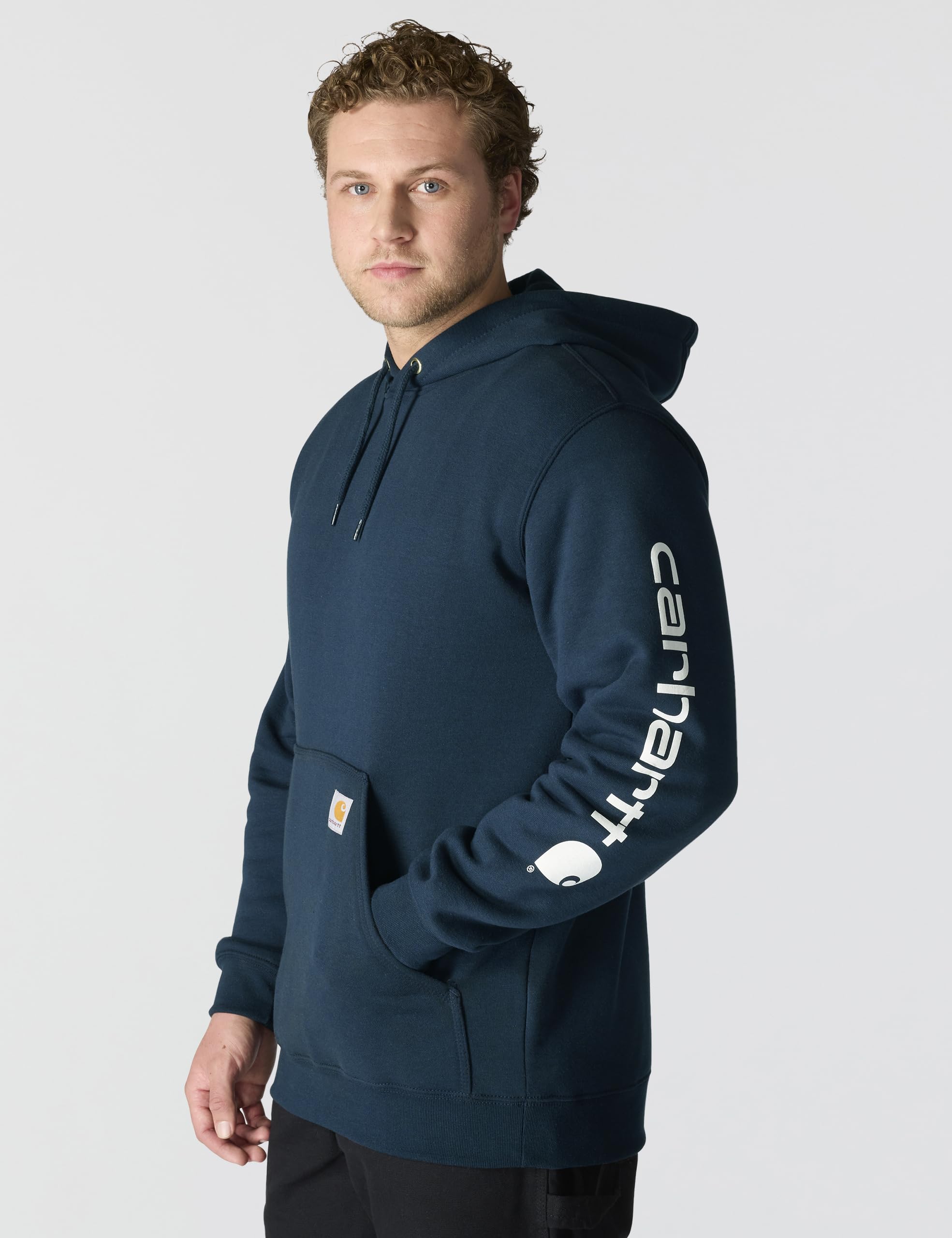Image secondaire de Sweat à Capuche Carhartt Midweight Homme - Confort et Style en Bleu Marine