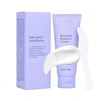 Body & Facial Hair Removal Cream, Gentle Safe for Sensitive Skin, Painless Hair Removal for Women & Men, 3.38 fl oz