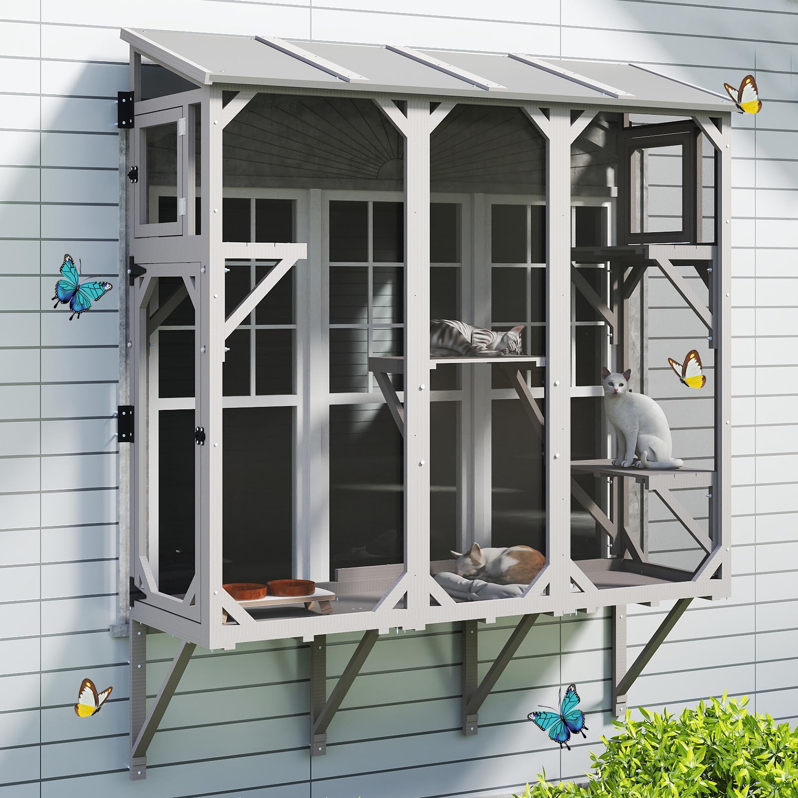 Snapklik.com : PetsCosset Cat Window Box,Wooden Window Catio For Indoor ...