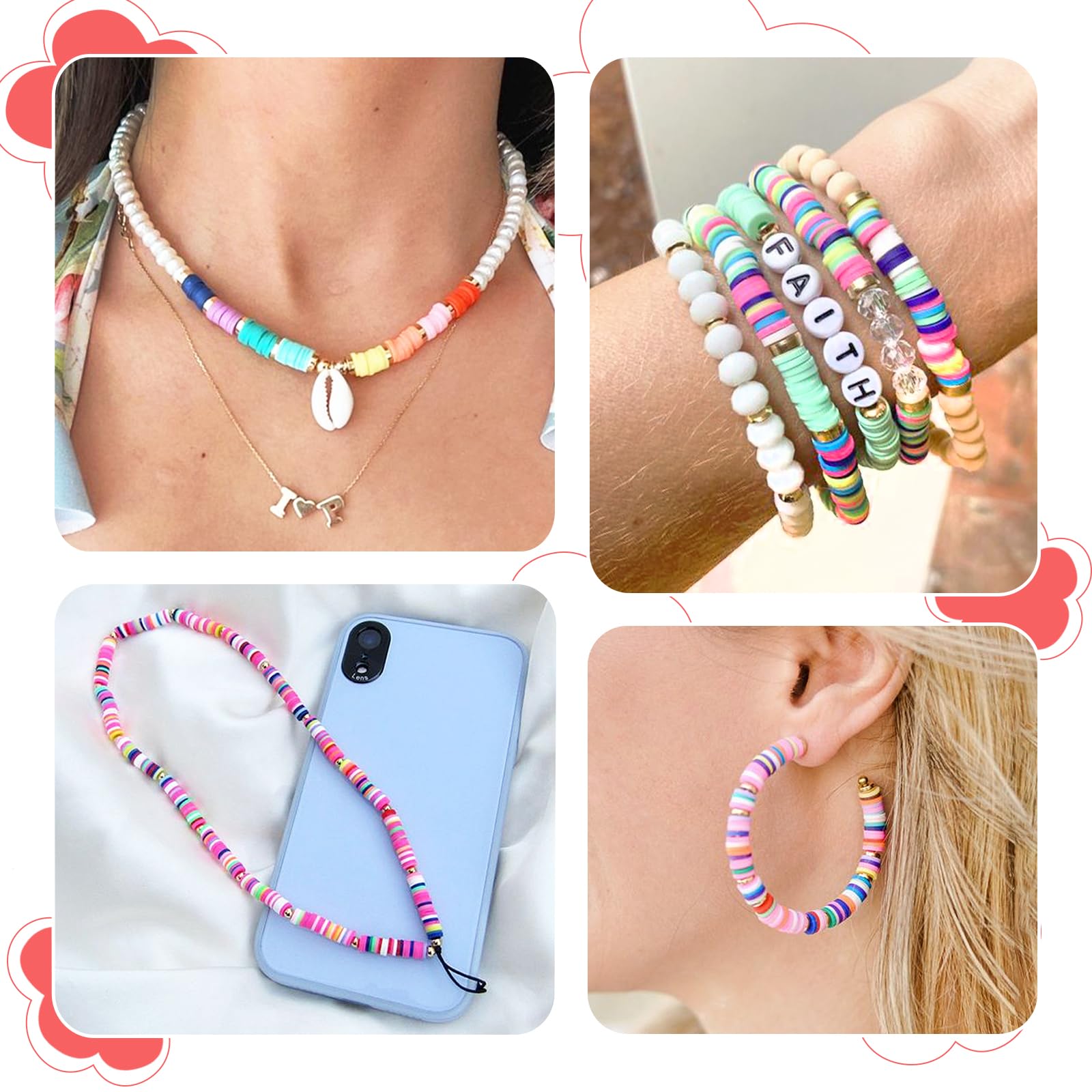 Fournine 30000 Pcs Clay Beads Bracelet Making Kit - Image 4