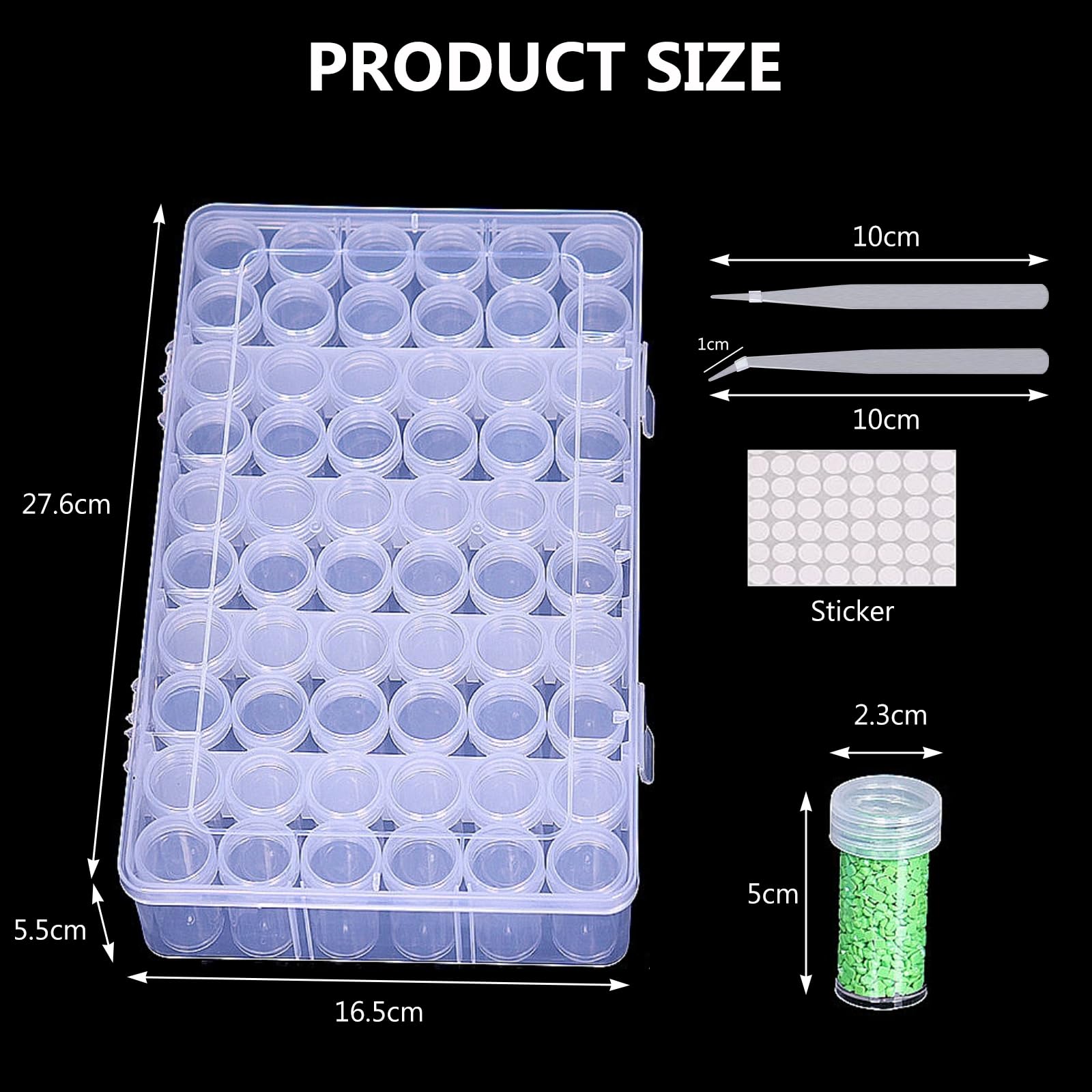 Organizer Per Pittura Diamante - 9 Contenitori Impilabili, 288 Scomparti, Per Artigianato - Foto 9