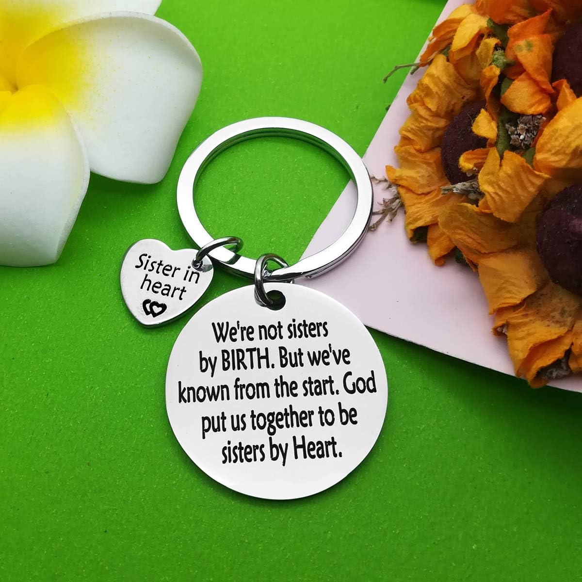 Sister Keychain Best Friend Keychain We're not Sisters by Birth But We've Known from the start keychain,Friendship Keychain Gift Friends Sisters Keychain Graduation Birthday Gift for Women Teens Girl - Image 7