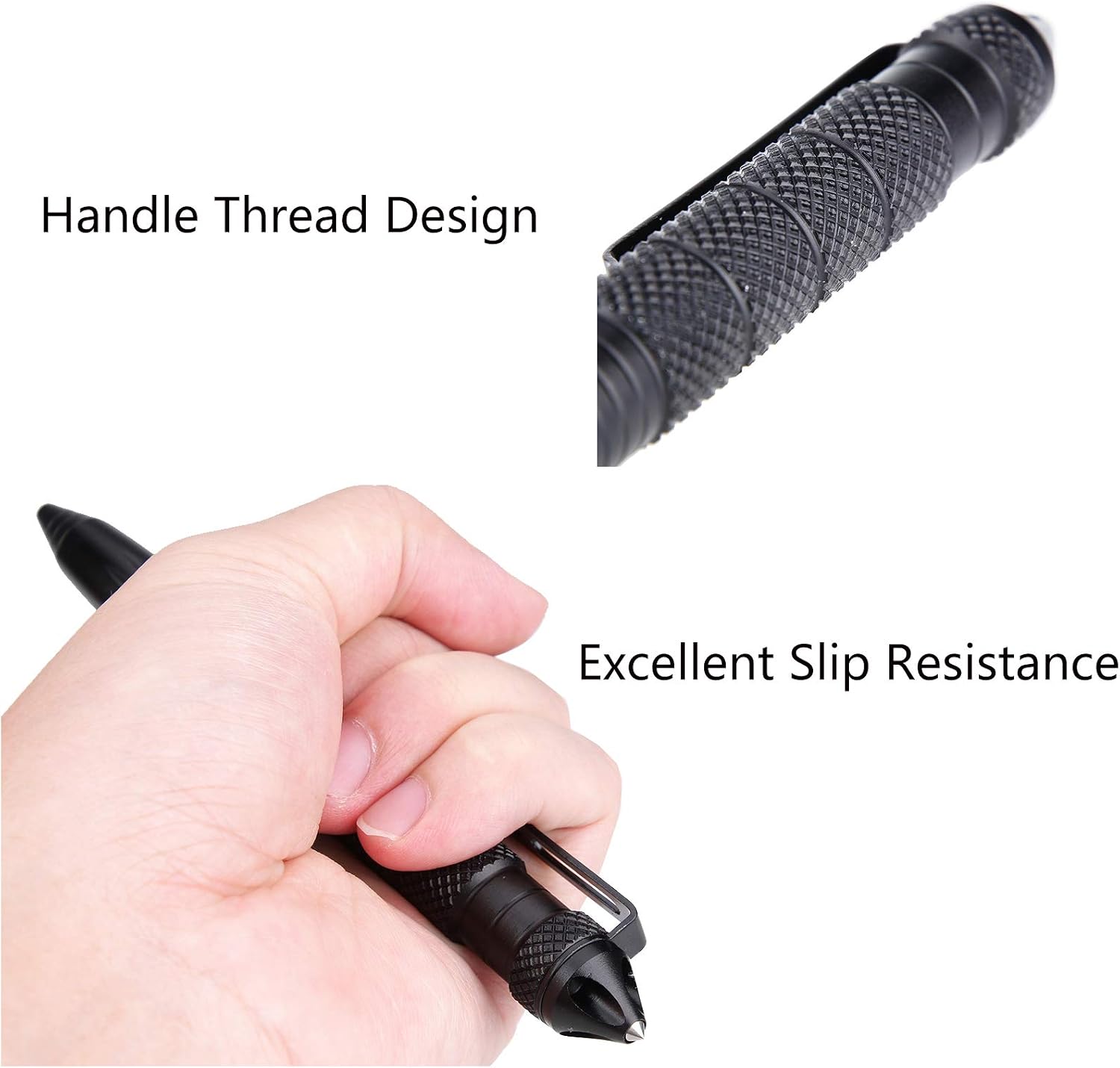 2PCS Tactical Pen Aluminum Self Defense Pen with Glass Breaker Writing Survival Tool