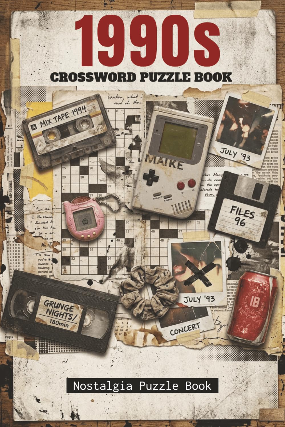 1990s Crossword Puzzle Book -: 60 Nostalgic Crossword Puzzles About Music, TV, Sports & Pop Culture – Includes Solutions
