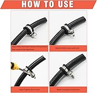 Vista 5 de AKIHISA Kit de 56 abrazaderas de cable de 1/4"-1", 7 tamaños, abrazaderas de conducto de acero inoxidable 304, para cable, tubería, manguera, línea