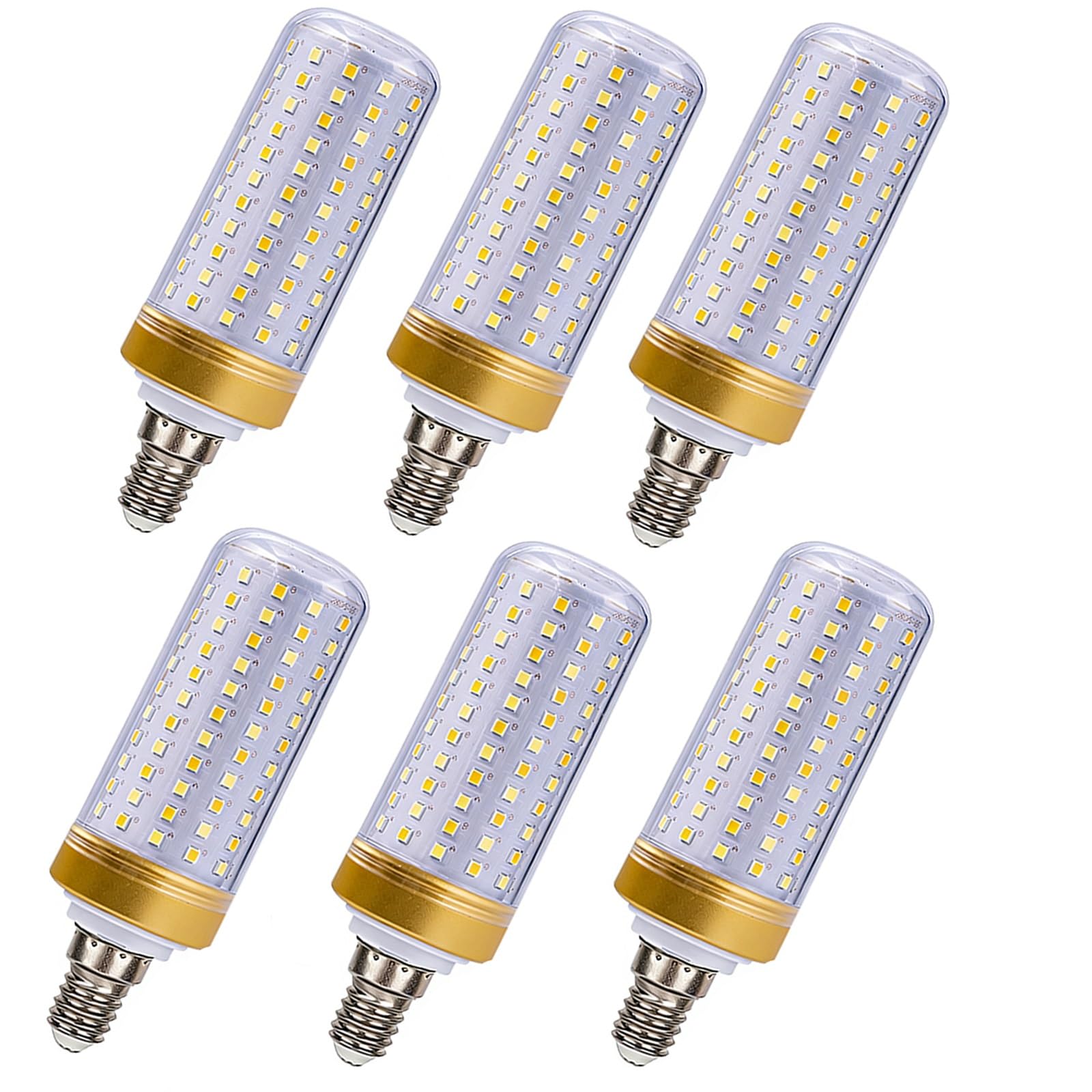 Bombillas LED E14 40W Sustituye 400W No Regulable Con Casquillo Edison Sin Parpadeos Ahorro Energético Para Lámparas de Araña Apliques de Pared Lámparas de Techo(Warm White 3000K)