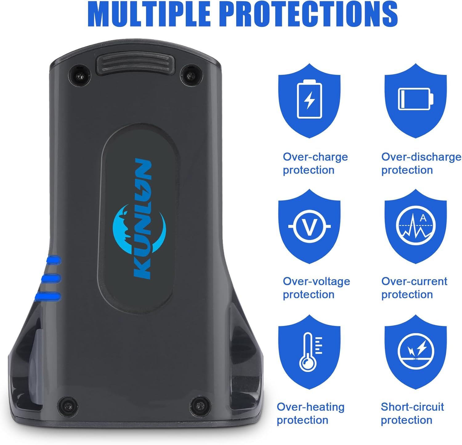 KUNLUN XSBT620 Battery for Shark IZ363HT IZ362H IZ361H IZ163H IZ162H Cordless Stick Vacuum XSBT600 Lithium ion Replacement Battery [21.6V 3500mAh]