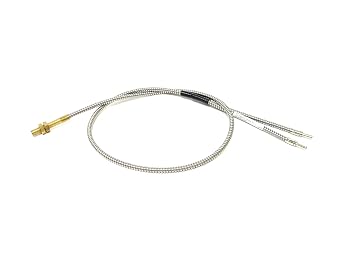 BF-A-36T 0.125 INCH Diameter, 36 INCH Cable Length, BIFURCATED, Fiber Optic, Glass Fiber, Light Guide, Stainless Steel, Threaded 1.50 Brass Head