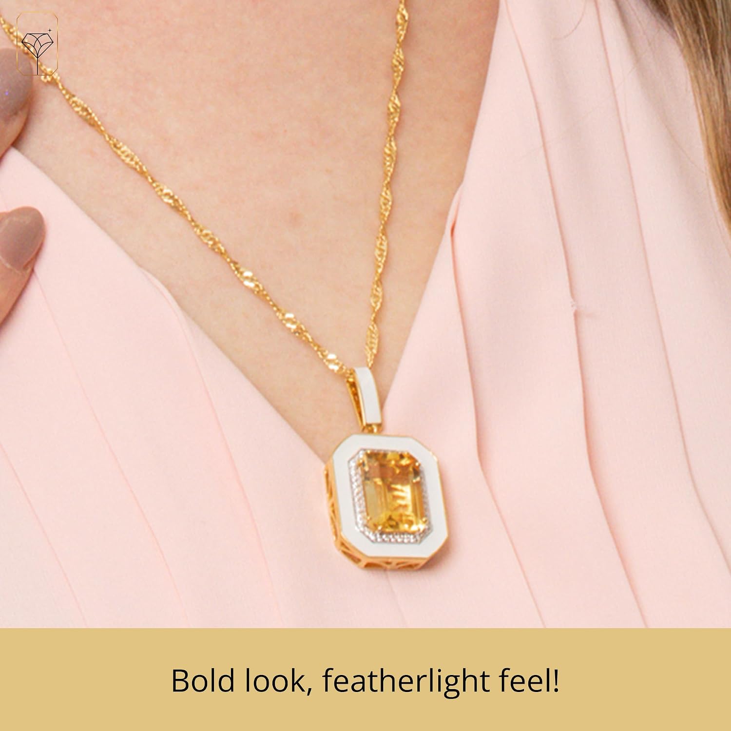 MAX + STONE 14k Gold-Plated Lobster Clasp Pendant| Birthstone Necklace for Women |Hypoallergenic Gold Plated Gemstone Pendant | Sterling Silver Necklace For Women