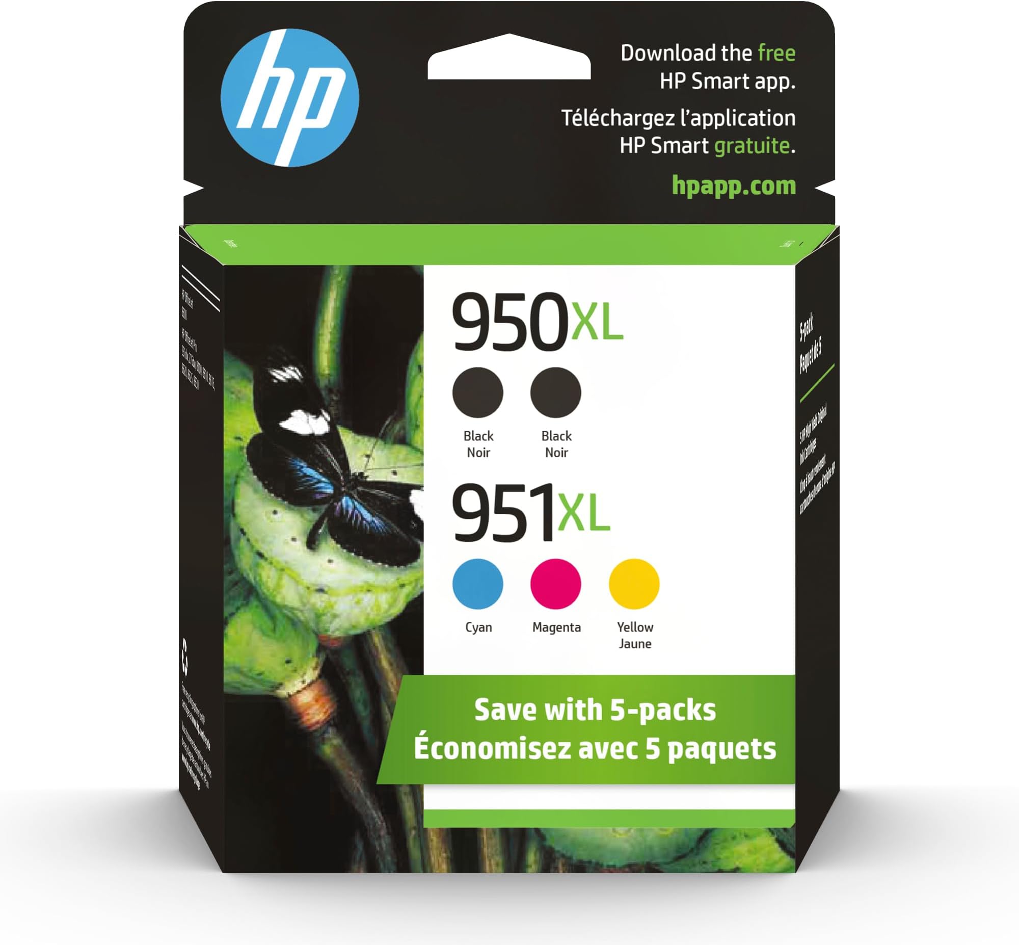 - HP 951XL/950XL CMYK Ink Crtg 5-Pack
