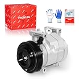 PHOBOOS A/C Compressor with Clutch Compatible with Jeep Grand Cherokee 2011-2016 & Dodge Durango/Challenger 2011-2015 & Chrysler 300 2011-2013, V6 3.6L, Fast Cooling, Ref. CO30008Z, 98311