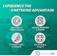 Vista 6 de Neoprene Golf Cart Steering Wheel Cover - Universal Fit (13"-15"), Lightweight, Portable, Machine Washable, Trusted by Golf Industry Pros - 45 Rules