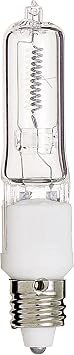 Satco S3181 120V 500-Watt T4 E11 Base Light Bulb, Clear