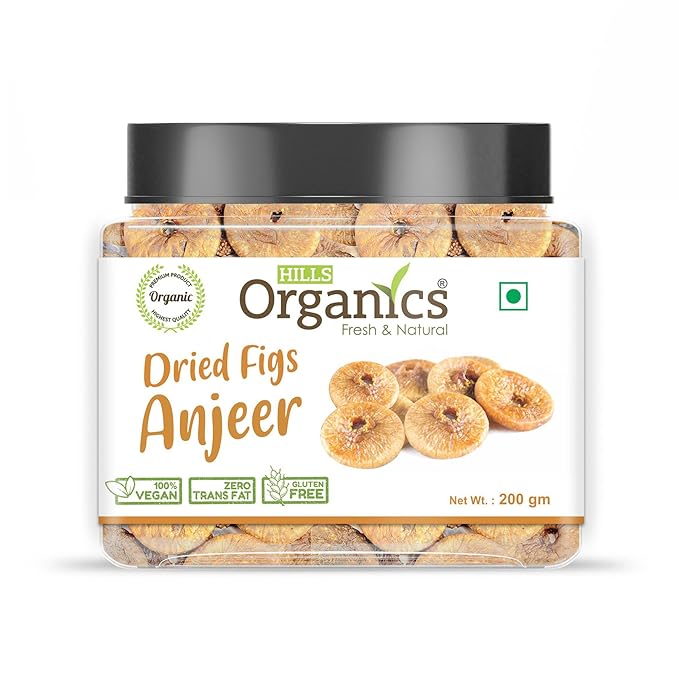 HILLS ORGANICS Anjeer (Dried Figs) 200G 100 Fresh & Natural Anjir