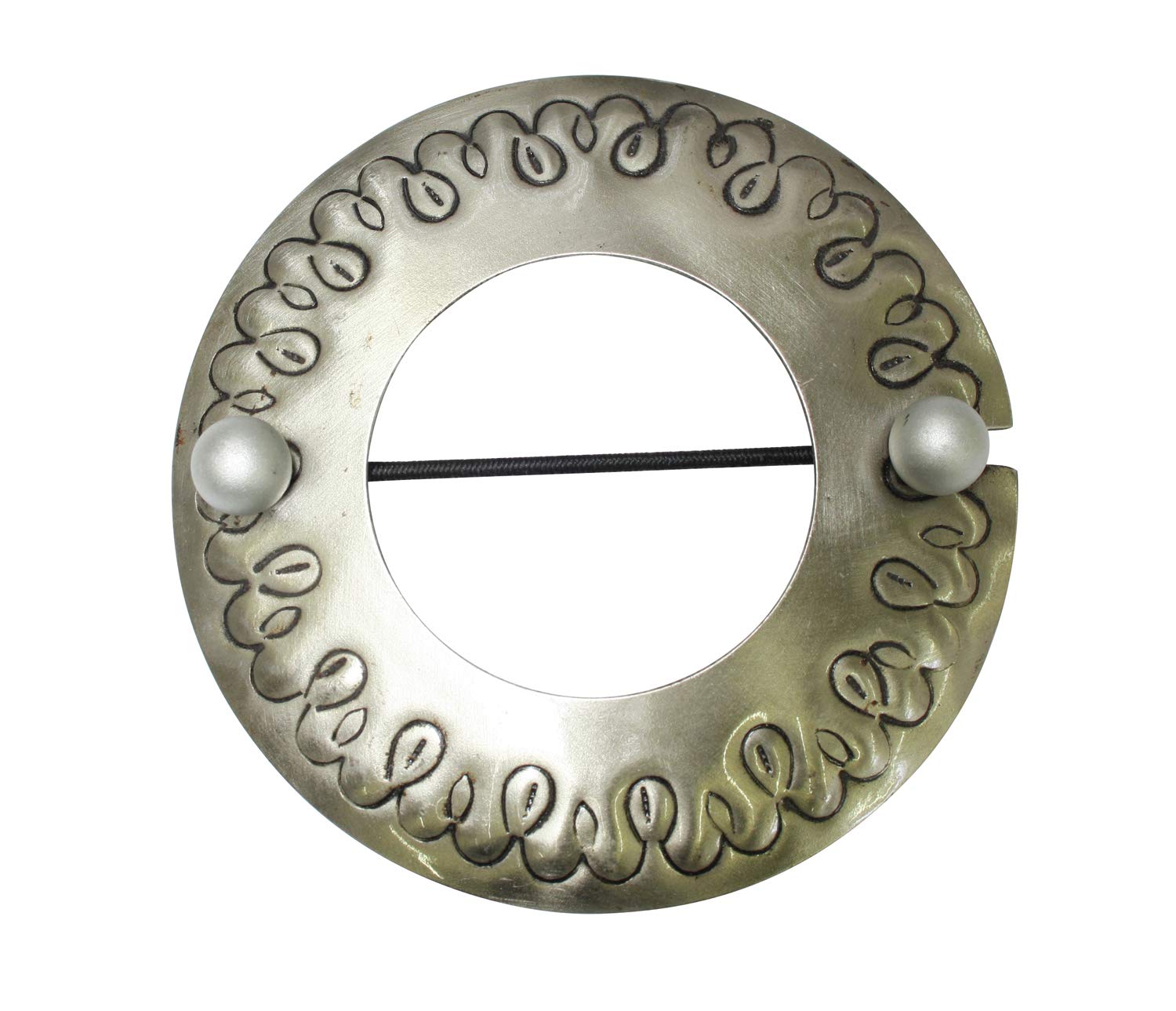 Gardinia Decorative Clip Ring, Curtain Tieback for Decorating and Ruffling Fabric and Curtains, Diameter 12 cm, Metal, Stainless Steel Look