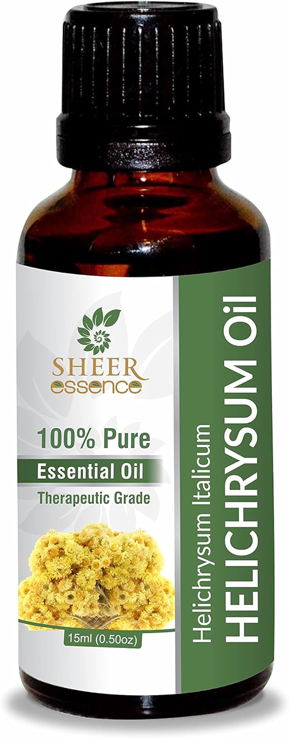 Helichrysum Oil -(Helichrysum Italicum)- Essential Oil 100% Pure Natural Undiluted Uncut Therapeutic Grade Oil 1.01 Fl.OZ
