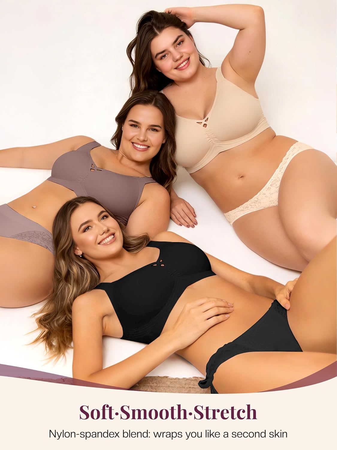 Wireless Jelly Bras for Women, Seamless Push Up T-Shirt Bra, Supportive Full Coverage Comfort Everyday Bralette - Image 5