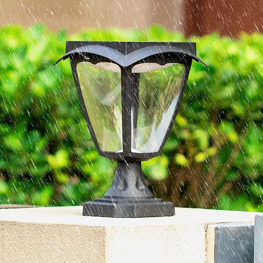 Lampy słupkowe na zewnątrz, oświetlenie ogrodowe, oświetlenie tarasu, lampy solarne na zewnątrz, z 2 trybami, światło LED, solarne światła słupkowe, wodoodporne, dekoracja ogrodu, na ogrodzenie ogrodowe, patio, drewniane słupki