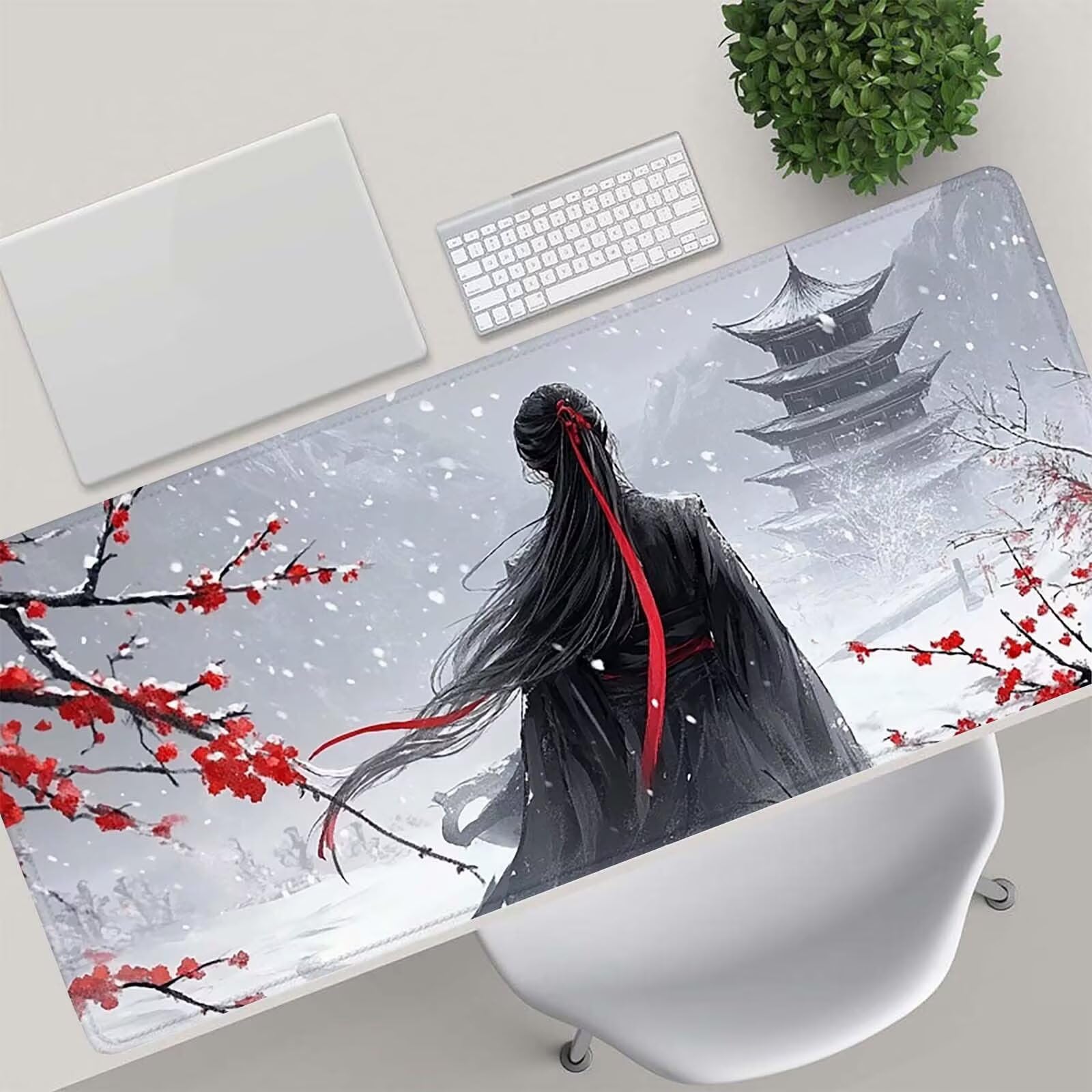 Podkładka pod mysz do gier 1200 x 600 mm, Retro biała pod biurko, 0c0-231