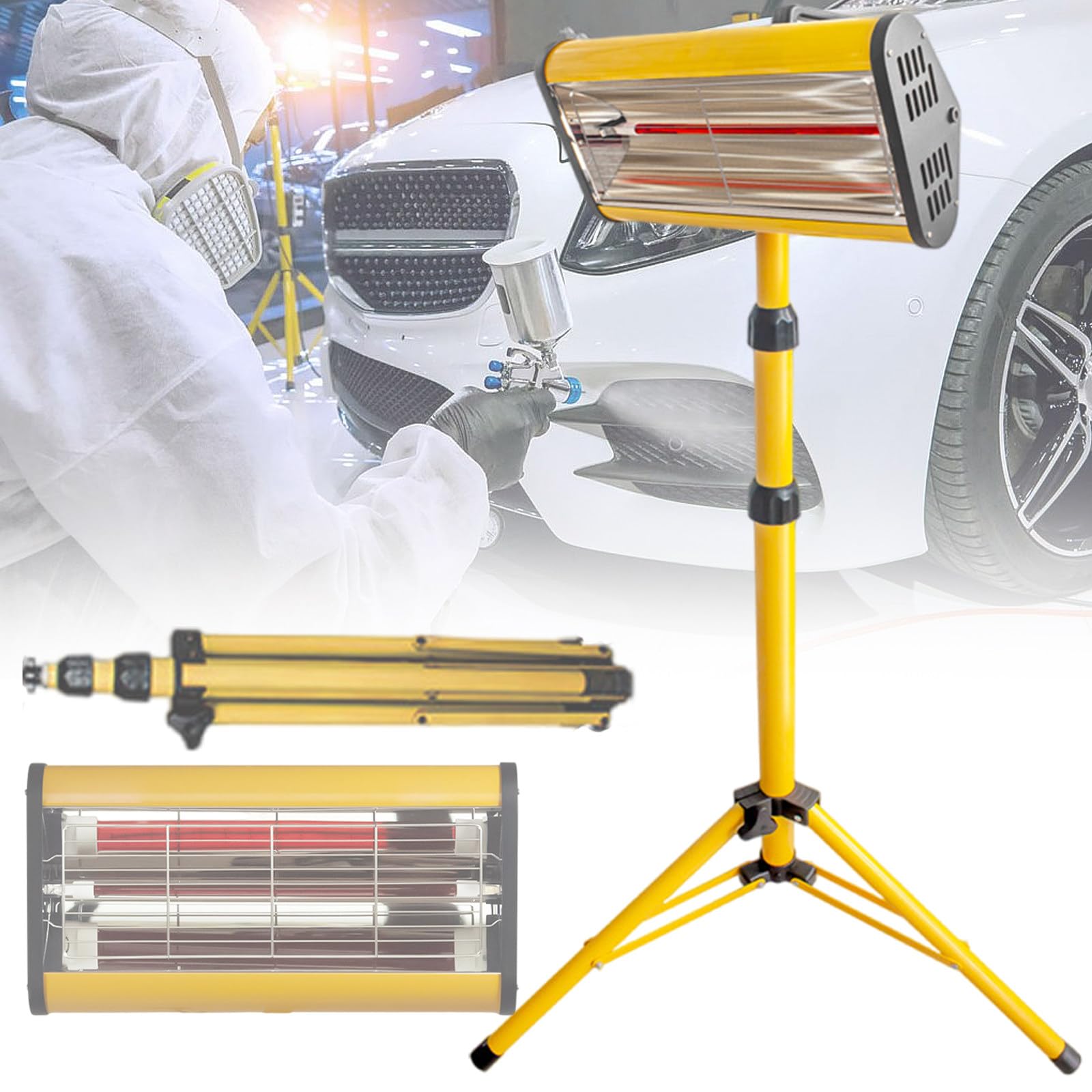 Lampe de polymérisation de peinture 2100W pour éviter les bulles et imperfections de séchage