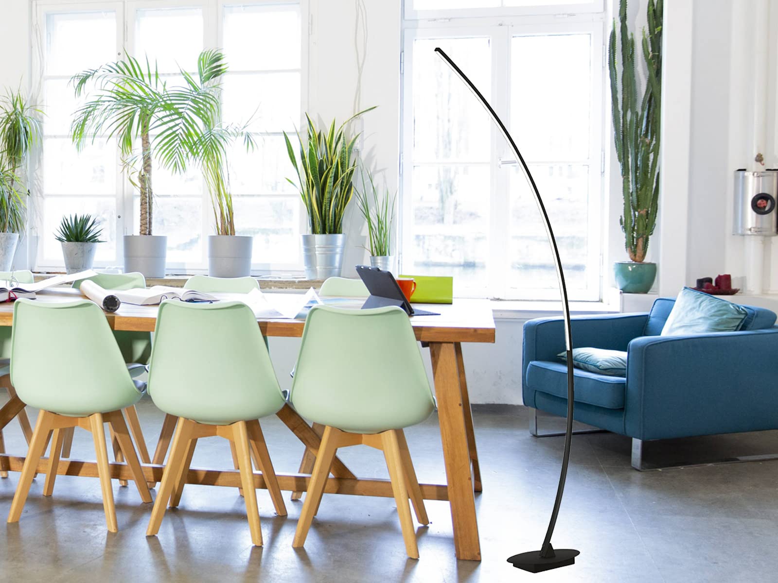 Reality Leuchten Solo R42791132 lampa stojąca LED, metal czarny matowy, w zestawie 11 W LED