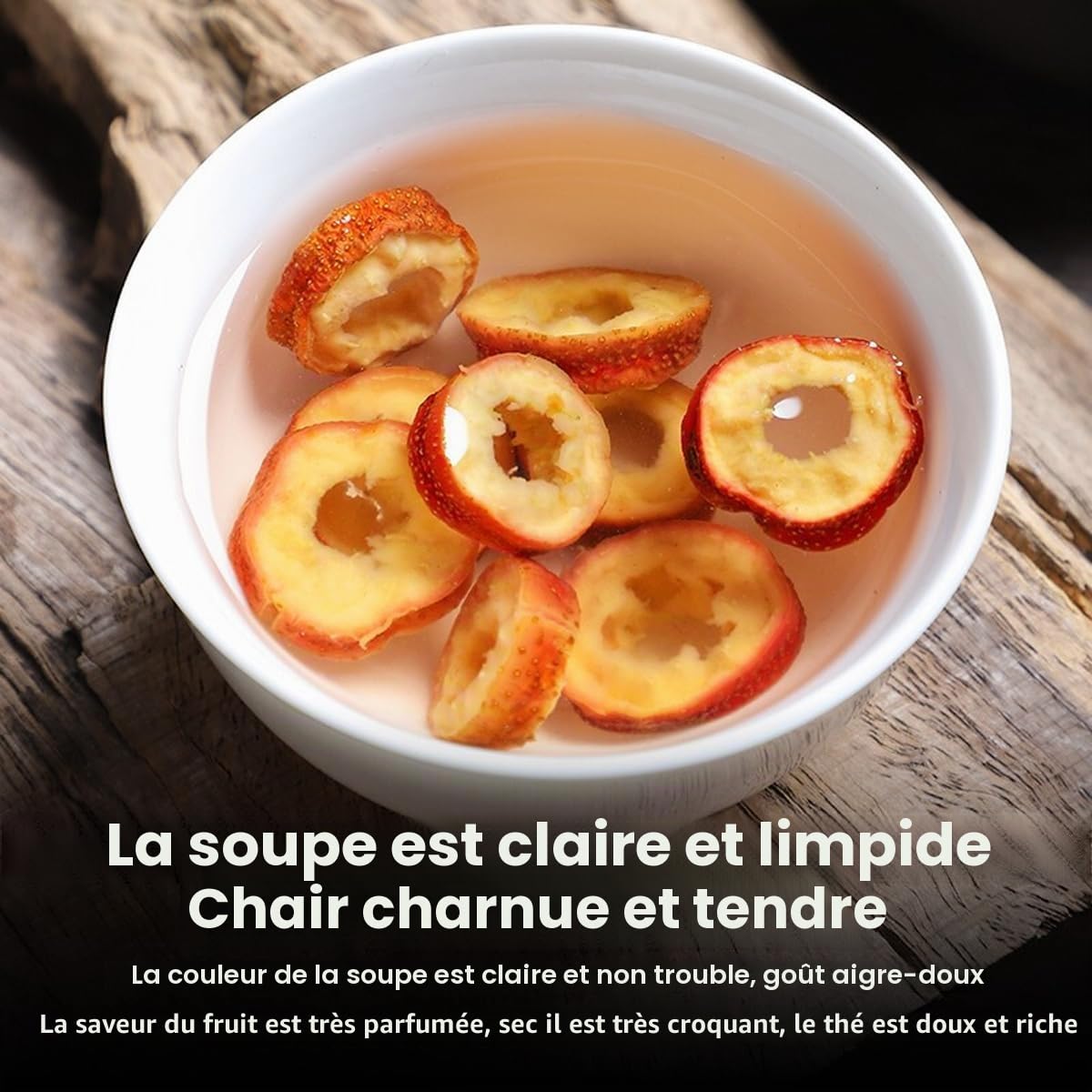Baies d’aubépine séchées en tranches 250g Baie d’aubépine creuse sèche pour le thé et les collations