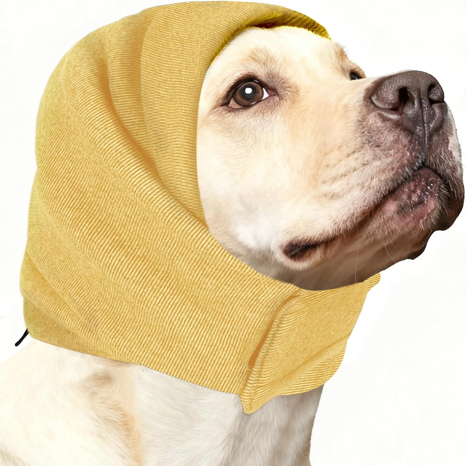 Dog Ear Protectors for Noise Anxiety Relief, Reusable Dog Ear Defenders with Adjustable Headband, Soft & Breathable, for Fireworks, Grooming, Travel(Yellow, L)