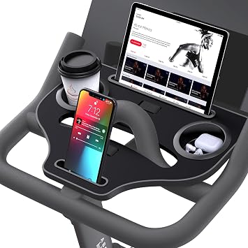Desk Attachment for Peloton Bike NOT Bike+ Tray Holder for Phone, Cup, Tablet, Ergonomic Platform Tray Accessories for Peloton Spin Bikes