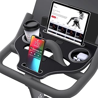 Desk Attachment for Peloton Bike (NOT Bike+) Tray Holder for Phone, Cup, Tablet, Ergonomic Platform Tray Accessories for Peloton Spin Bikes