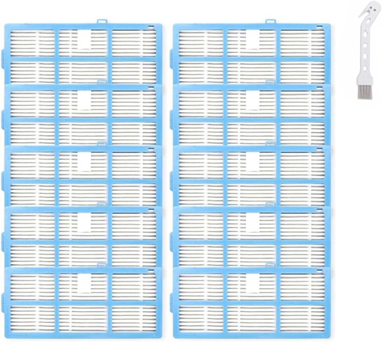 Robot Vacuums Cleaner Spare Parts。Compatible for Ionvac Robo Vac 2000。Roller Main Side Brush ，Hepa Filter， Replacement Accessories (Color : 10*HEPA)
