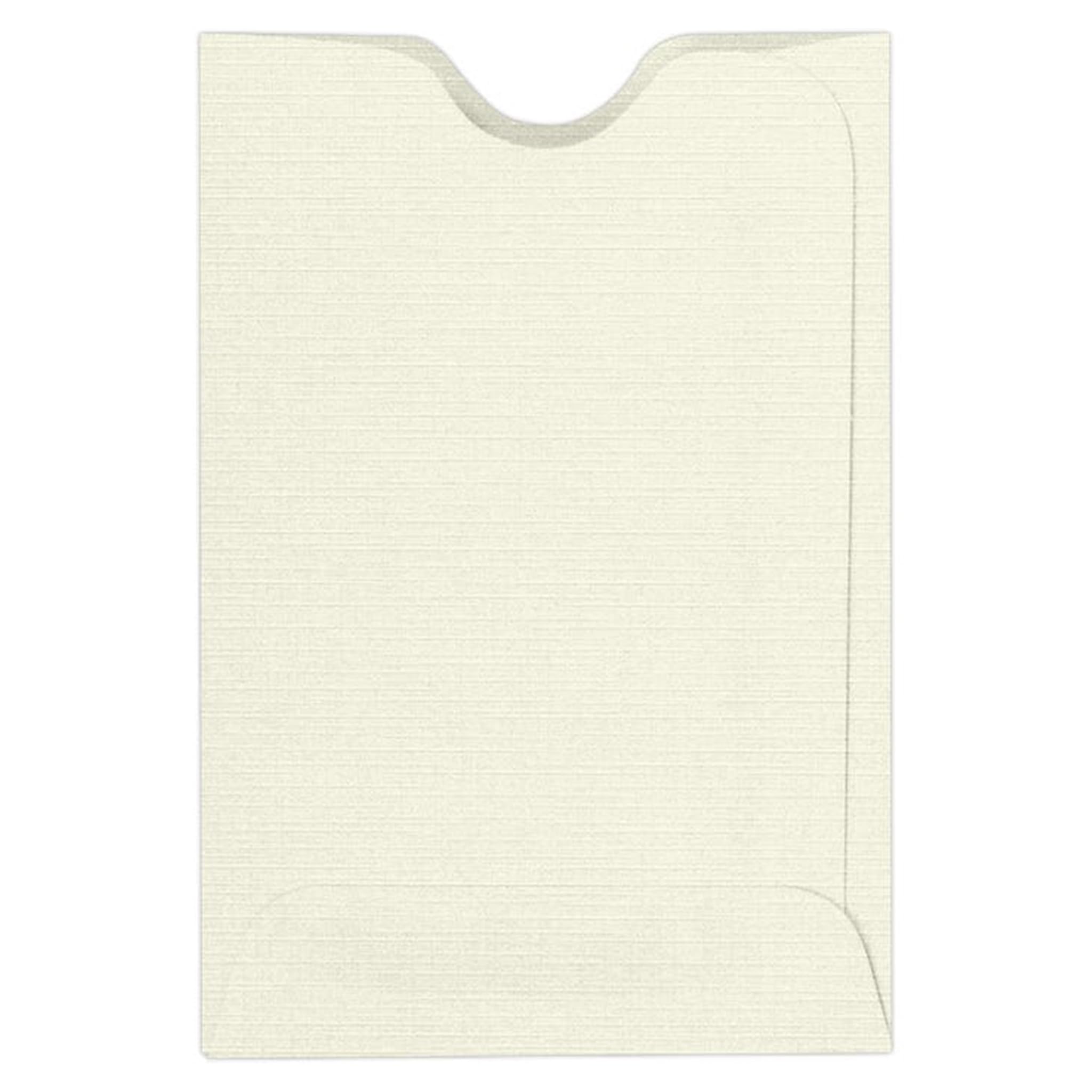 LUXPaper Credit Card Sleeves | 2 3/8" x 3 1/2" | Natural Linen | 80lb. Text | 50 Qty