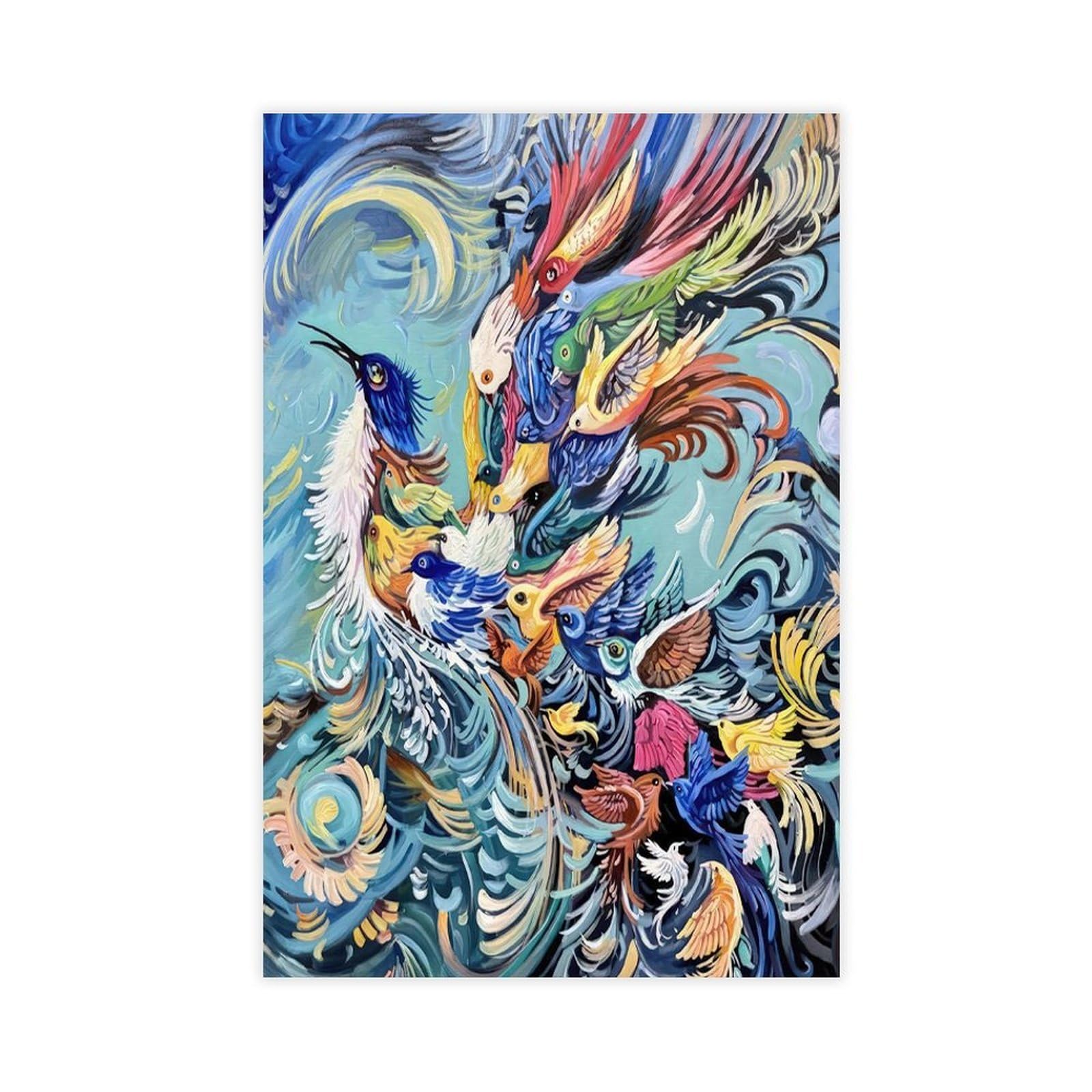 Bareronor Phoenix Abstract Bird Poster Canvas Poster Bedroom Decor Landscape Office Room Decor Gift 20" L X 30" W