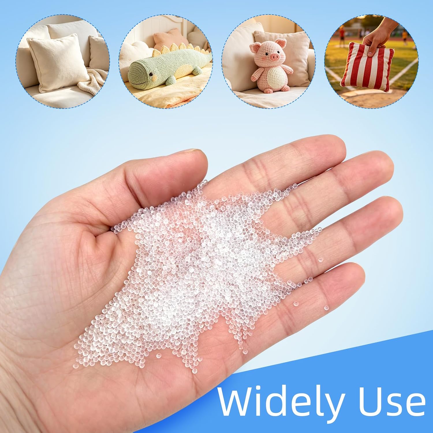 Erthskda 10 LB Glass Weighted Beads for Stuffed Animals Filler Blankets