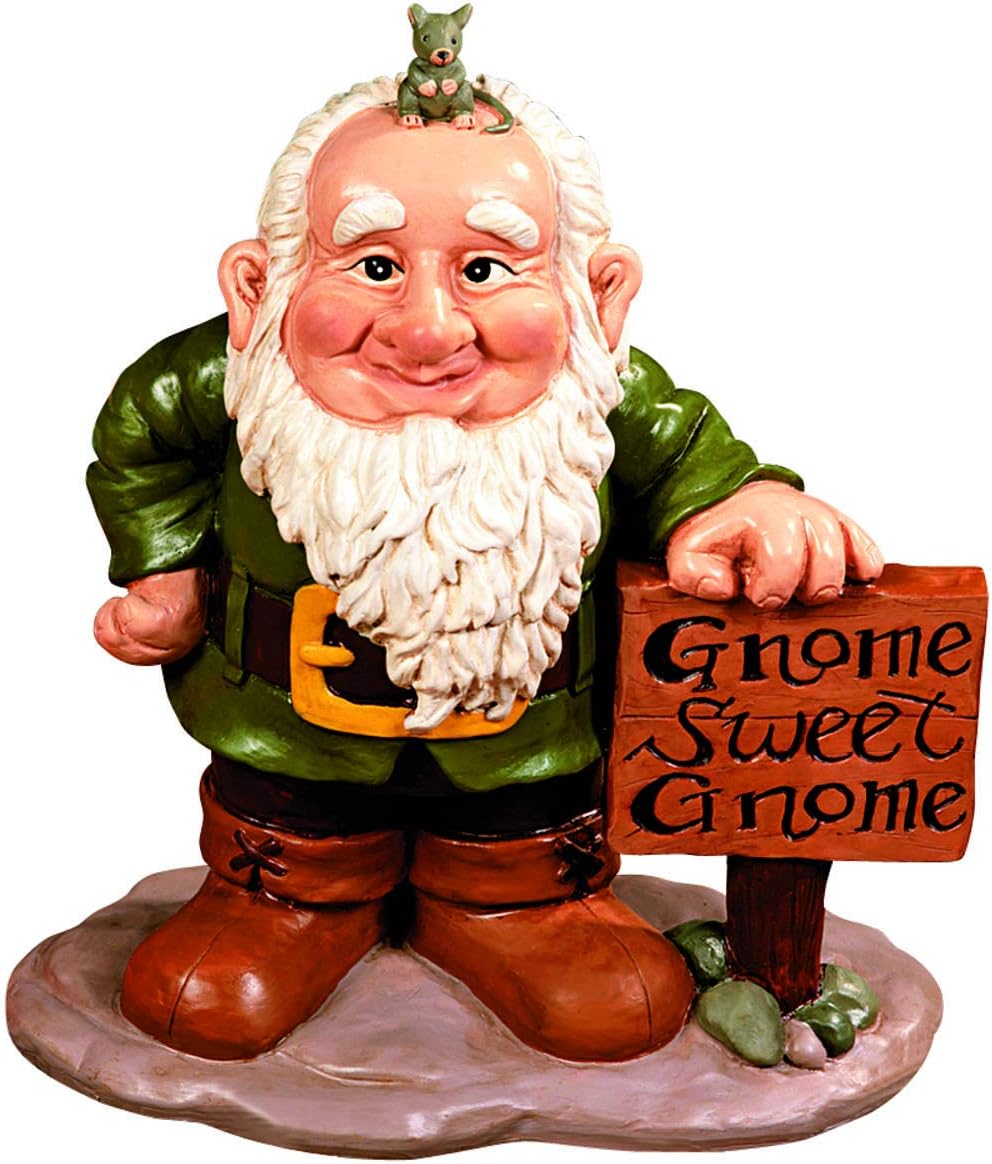Fun Express Garden Gnomes Outdoor Statue with 5 Interchangeable Seasonal Hats - Resin Gnome Figurines for Yard Decorations | Christmas Halloween Easter Holiday Gnome Decor for Home Garden Sculptures