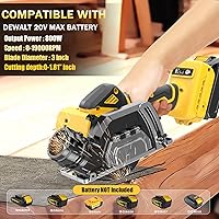 Vista 3 de Cordless Cut Off Tool Compatible With DeWalt 20V MAX Battery Compact Saw Brushless with Blades,19,000RPM 3" Mini Circular Saw Brushless for