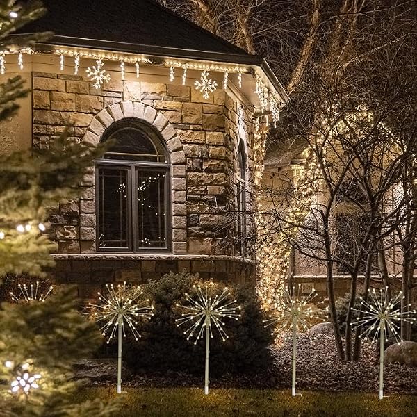 Celebrations LED Warm White Gold Radiant Blast 16 in. Pathway Decor by CELEBRATIONS - Image 4