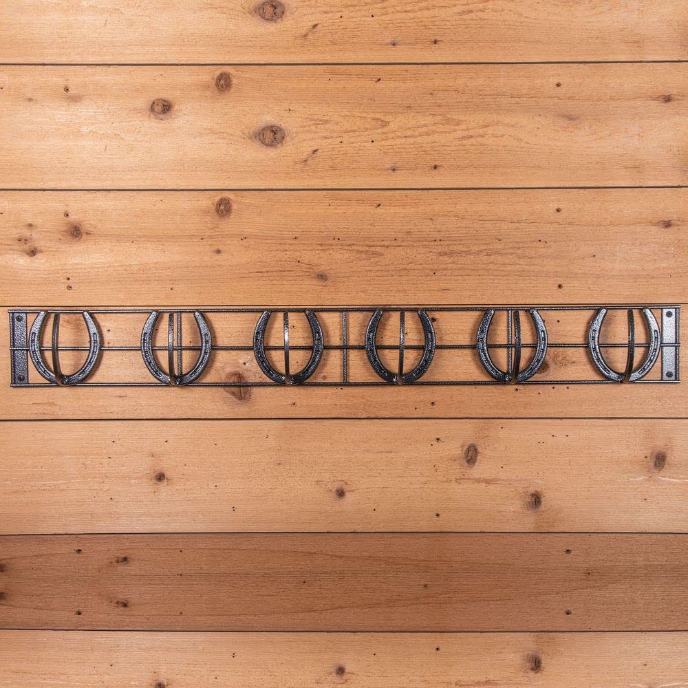 Schneiders Easy-Up Pro Mountable Horseshoe 6 Hook Rack | Durable and Stylish Design | Versatile Horseshoe Hooks | Suitable for Various Locations | Solid Steel Construction | 7-Year Warranty