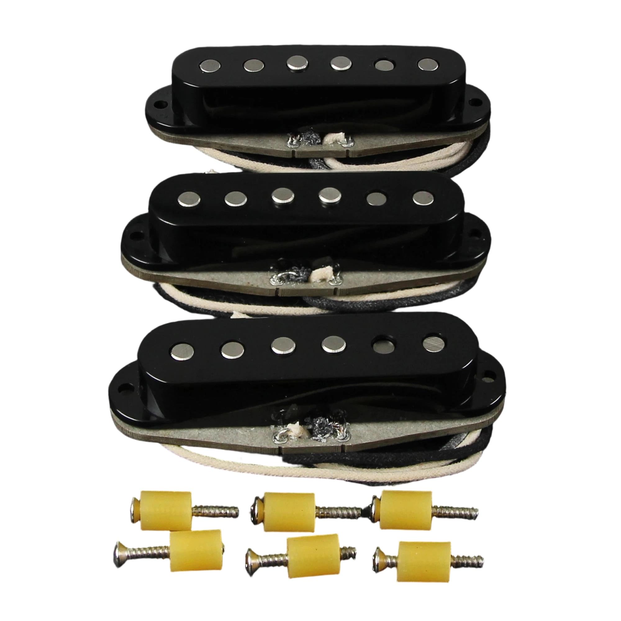 Ricambi Per Pickup Di Chitarra Elettrica Set Di Pickup Single Coil Alnico 5 | Pickup per chitarra elettrica SSS vintage con tono rock blues classico(Black Set)