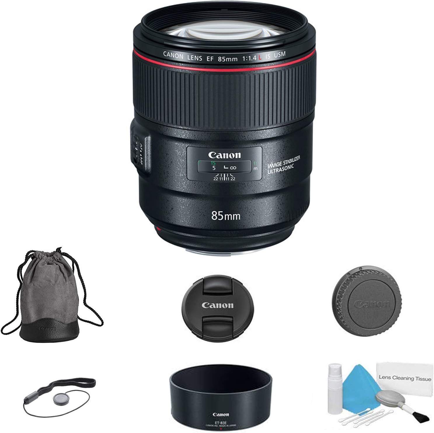 Canon EF 85mm f/1.4L is USM Lens Bundle with Lens Cap