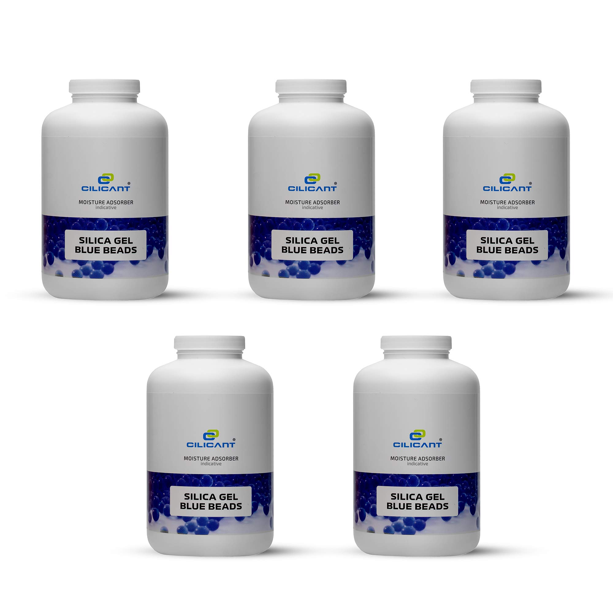 CILICAnT Blue Silica Gel Beads for Moisture Control, Rechargeable Indicating Desiccant Dehumidifier (Beads Size: 2-4 mm) (950 ml *5 =4750 ml)-image-42