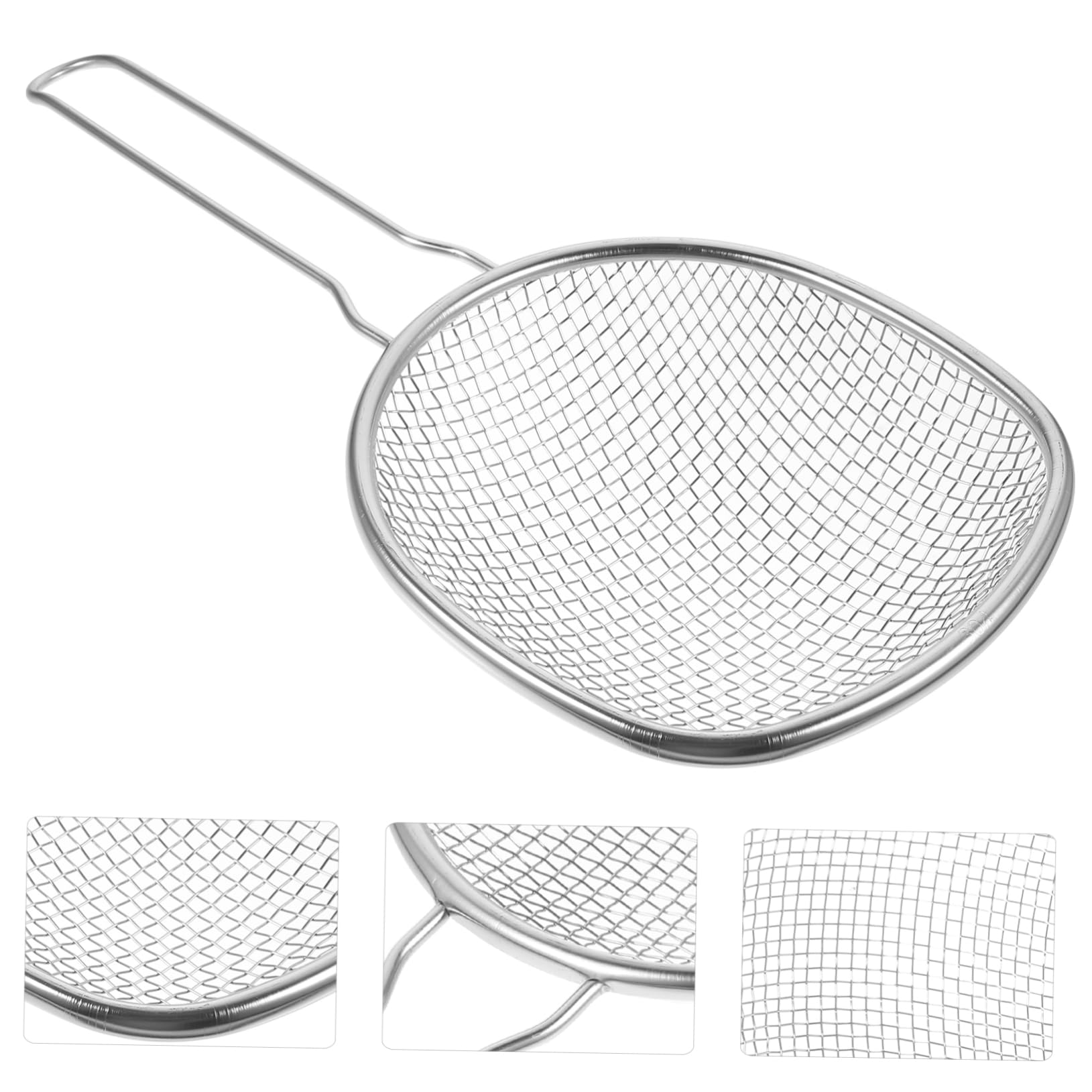 Ustensile de Cuisine Polyvalent en Acier Inoxydable : Une cuillère filtrante en Maille Essentielle pour la Cuisine et la pâtisserie