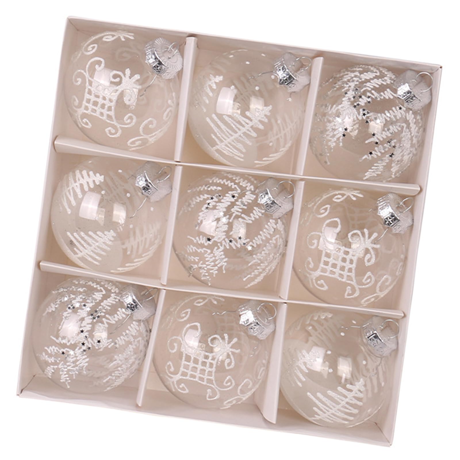 Assorted Size Christmas Bauble Set Sparkling Christmas Baubles Set for Family Home Mall Festival Embellishments Home Decors