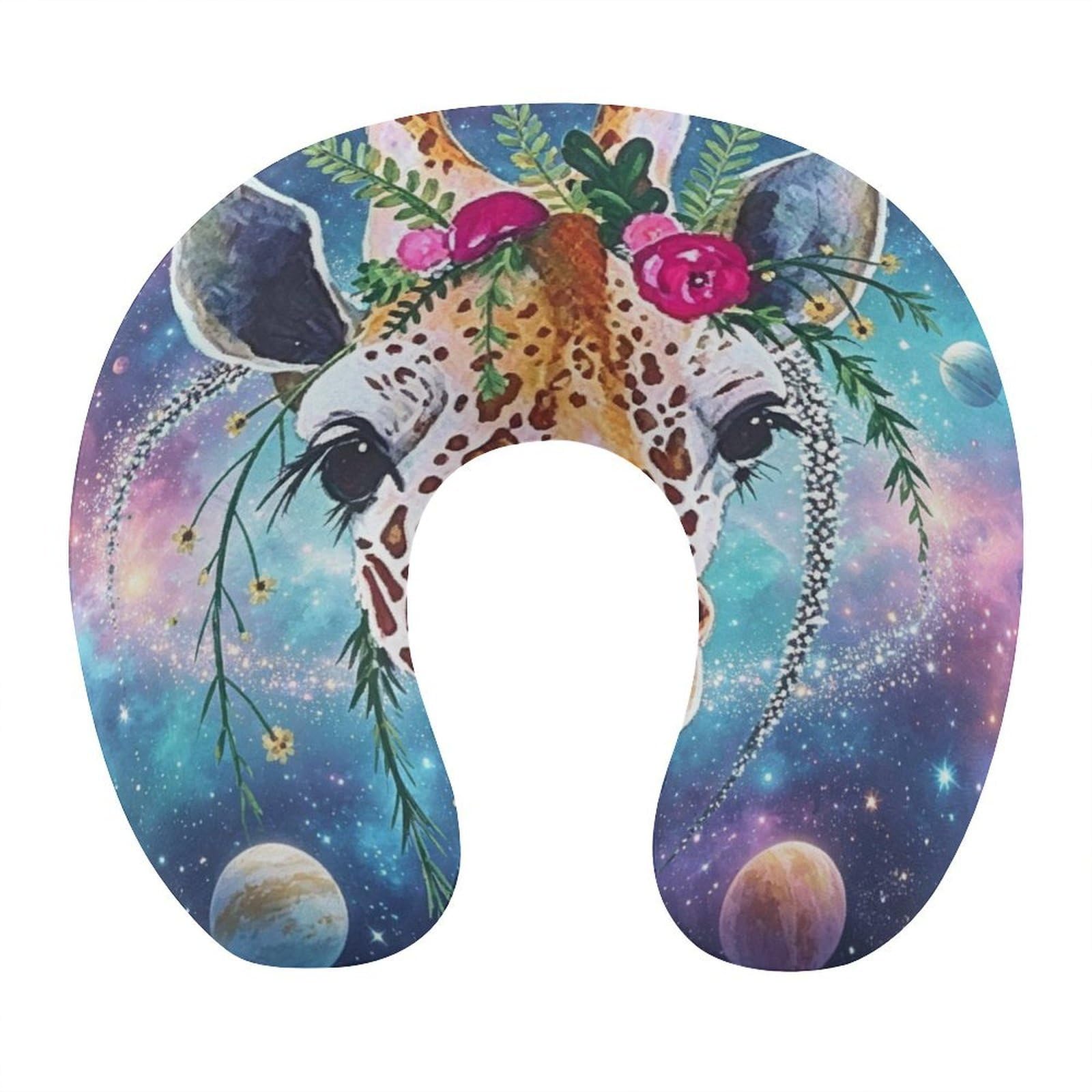 Btcowzrv Style Giraffe U Shaped Neck Pillow Travel Pillows