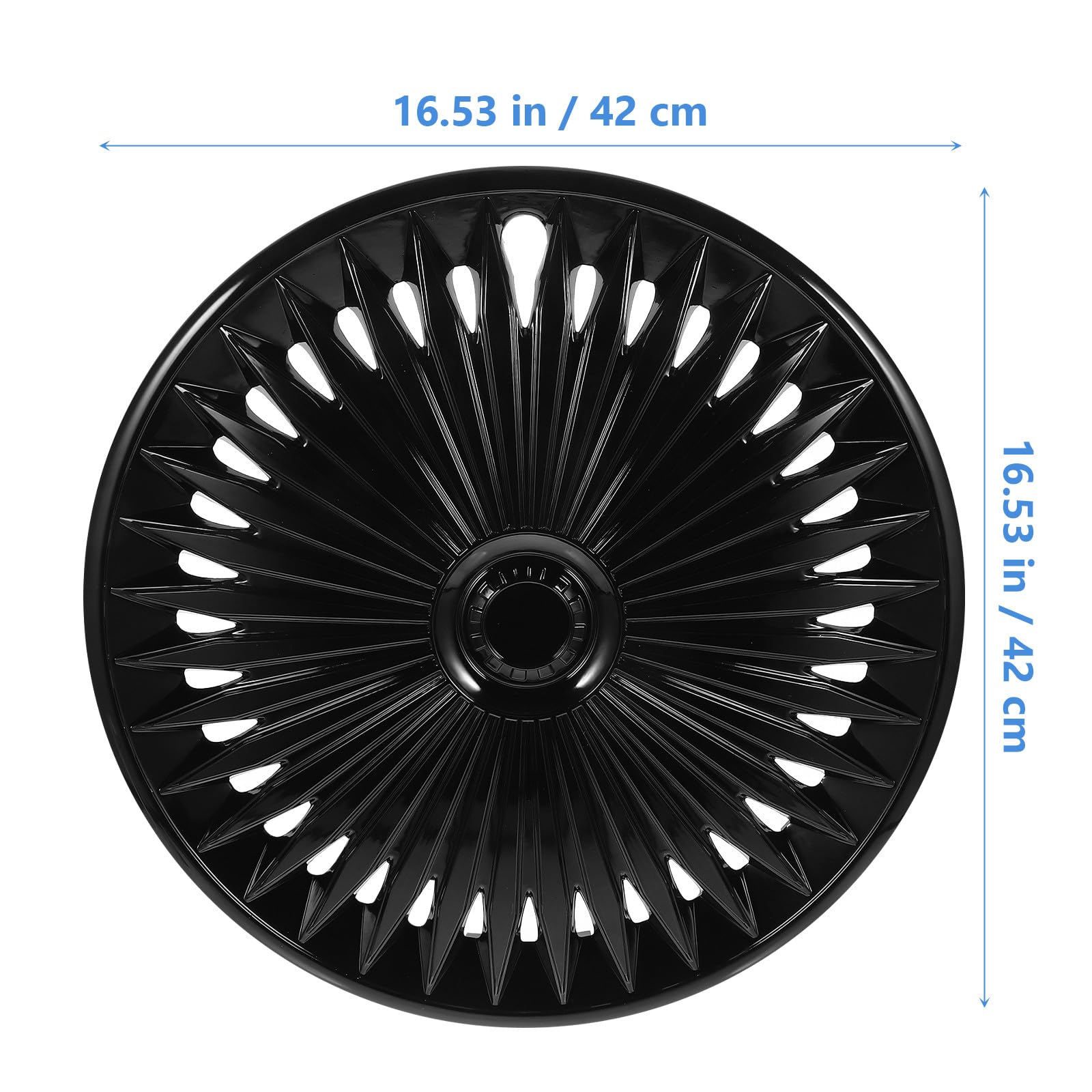 Abaodam 15 Zoll Radnabenkappe Schwarz aus Robustem Material Dekorative Radnabenabdeckung fürs Auto Praktische Felgendeckel für Pkw mit Einfacher Montage